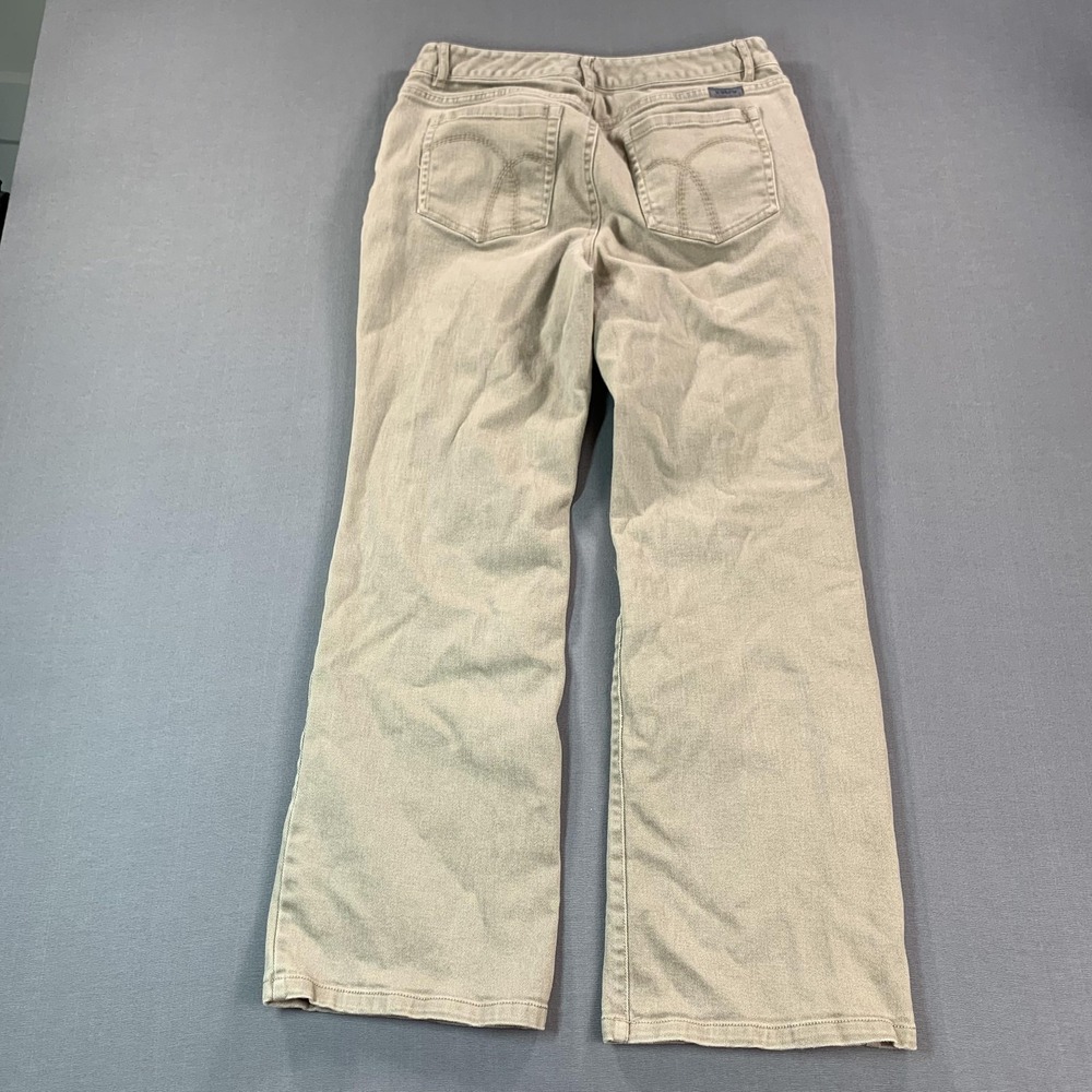 Liz Claiborne Jeans Womens 12 Beige Light Wash Mid Rise Bootcut Stretch 34x30 - Picture 14 of 15